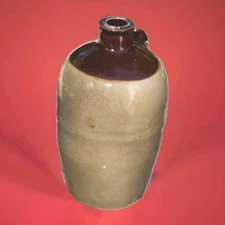 VTG Seaforth stoneware jug Crock Brown/Cream 4" 
