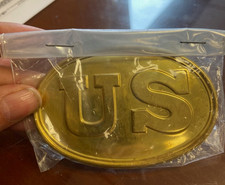 US Civil War Era Oval Replica Belt Buckle Plate Repro Soldier Infantry