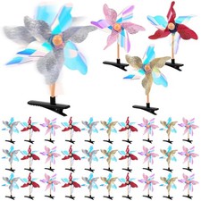 30 Pcs Colorful Windmill Hair Clips Sparkly Pinwheel Clips Sequin Mini Windmi...