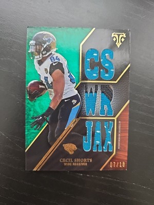 2014 Topps Triple Threads - Relics Cecil Shorts #TTR-103 Emerald /18 (MEM)