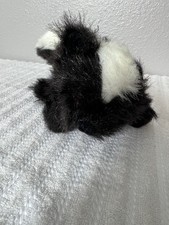 Vintage Folkmanis Furry Folk Skunk Hand Puppet 14" Plush Black Realistic USA c