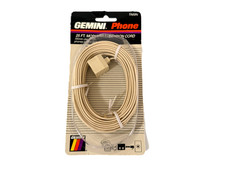 Gemini Phone 25 Ft Modular Telephone Extension Cord for 2 Devices in One Jack