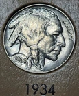 1934 P Philadelphia Buffalo Indian Head Nickel Five Cents 5C .05