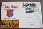 GB 1966 Battle of Hasting 6d & 1/3 stamps on 1st day cover ...60's