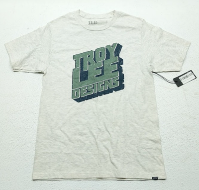 #ad Troy Lee Designs Block Party T Shirt Oatmeal SMALL 701706012 $24.99