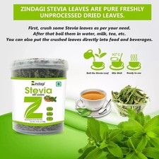 Zindagi Stevia Dry Leaves Zero Calorie Sweetener 100G free shipping world wide