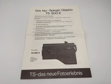 Geoma TS 500 E Mirror Lens Only Instruction Manual German