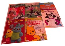 Three Coloring Books Two Handwriting Books And Two Water Paint Books