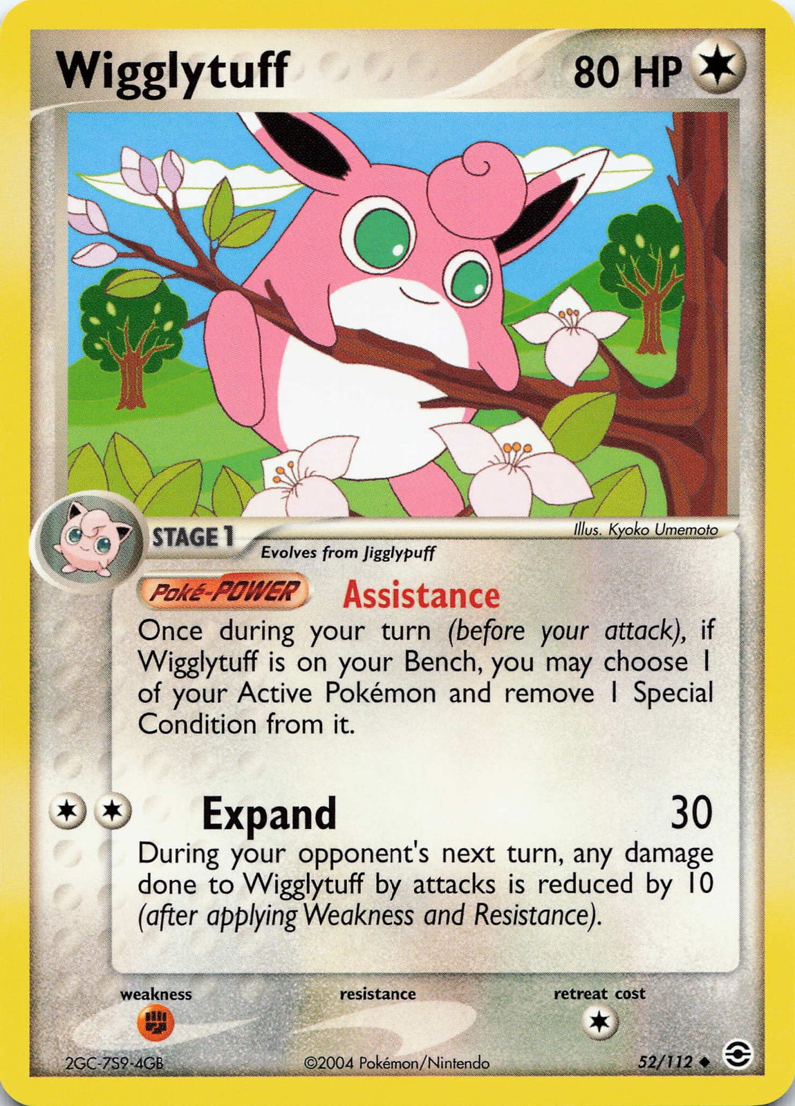 POKEMON Wigglytuff #52/112 Normal FireRed & LeafGreen NM