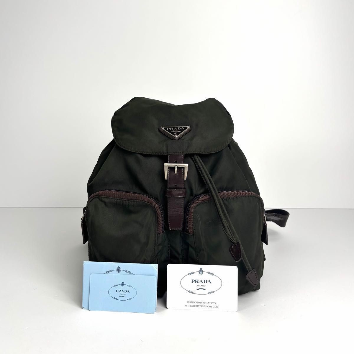 Excellent condition PRADA backpack daypack triang… - image 1