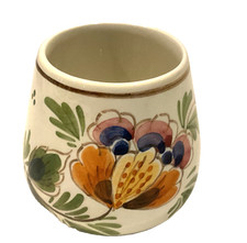 Vintage Dutch DP Delft Pottery Small Floral  ...