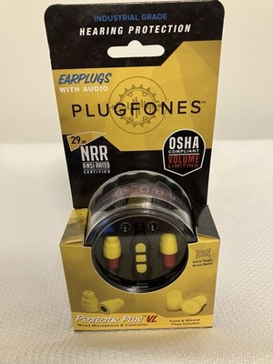 Plugfones Protector Plus VL Earplugs New Sealed OSHA Compliant 82dB Foam Silicon