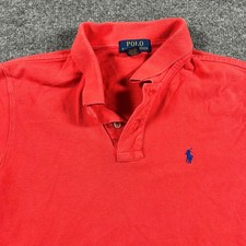 Polo Ralph Lauren Polo Boys Size L 14-16 Red Cotton Short Sleeve Classic Pony