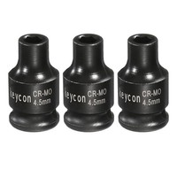 3-Teilig 6-Kant Flach-Stecknuss 1/4 Zoll Antrieb 4,5Mm FüR CR-MO