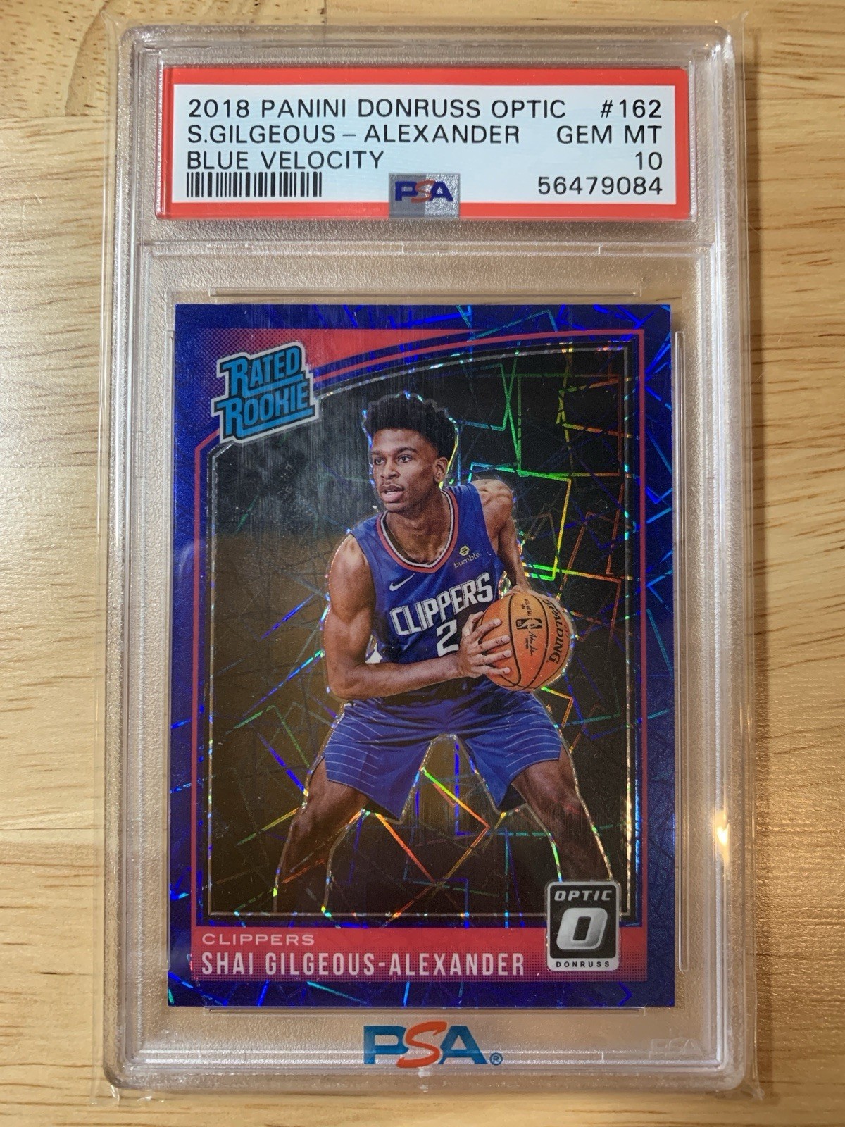 2018-19 Donruss Optic - RC Shai Gilgeous-Alexander #162 Blue Velocity PSA 10