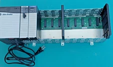 Contrologix PLC, PS, 10 SLot rack, Logix5555 CPU and Ethernet/IP card