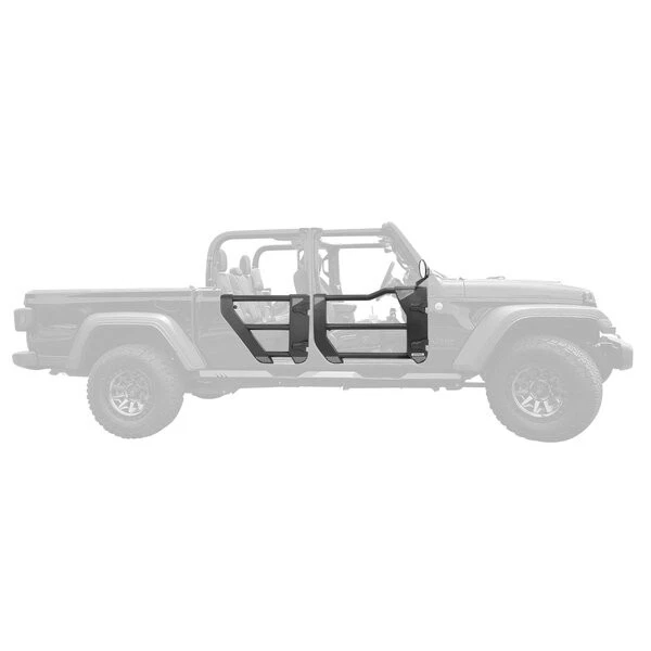 Go Rhino Trailline Textured Black Front Tube Doors for 20-22 Jeep Gladiator Foto 4 de 4
