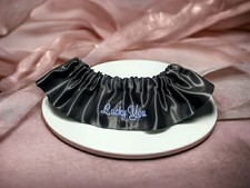 Lucky You Custom Embroidered Bridal Wedding Garter Keepsake Naughty Personalized