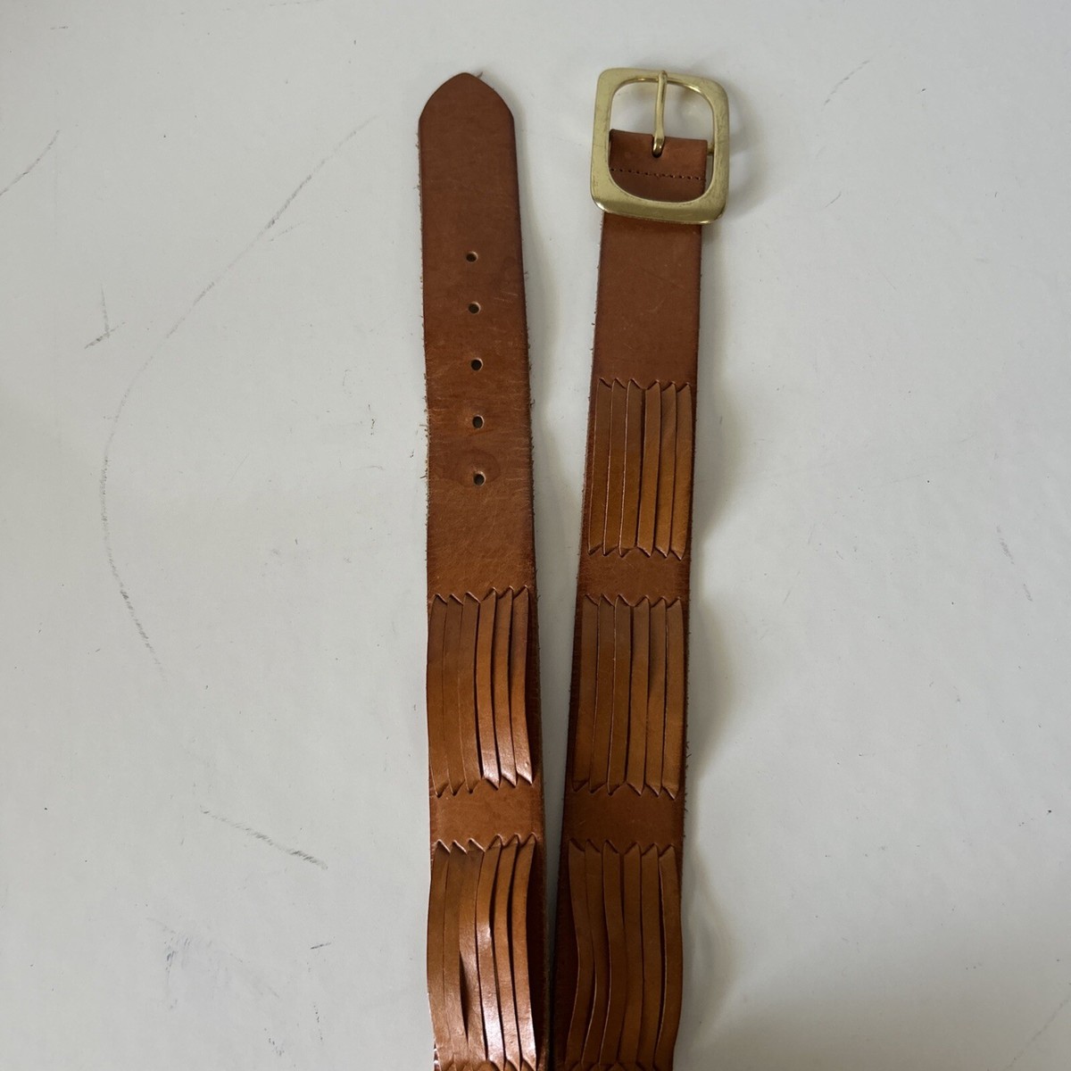 Linea Pelle Double Prong Suede Leather Belt Size M Vintage Authentic Linea Pelle For Neiman Marcus Belt Size M  main image 3