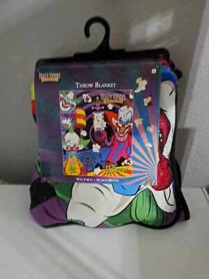 Killer Klowns From Outer Space Fleece Throw Blanket Spencer Halloween Clown NWT