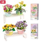 LOZ 1673 1674 Mini Block Plant Bonsai Building Blocks Set Home Decor W/ Box Gift