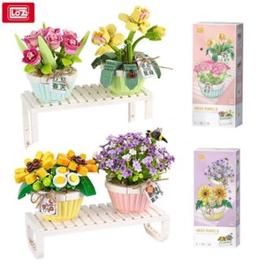 LOZ 1673 1674 Mini Block Plant Bonsai Blocks Building Set Home Décor W/ Box Gift