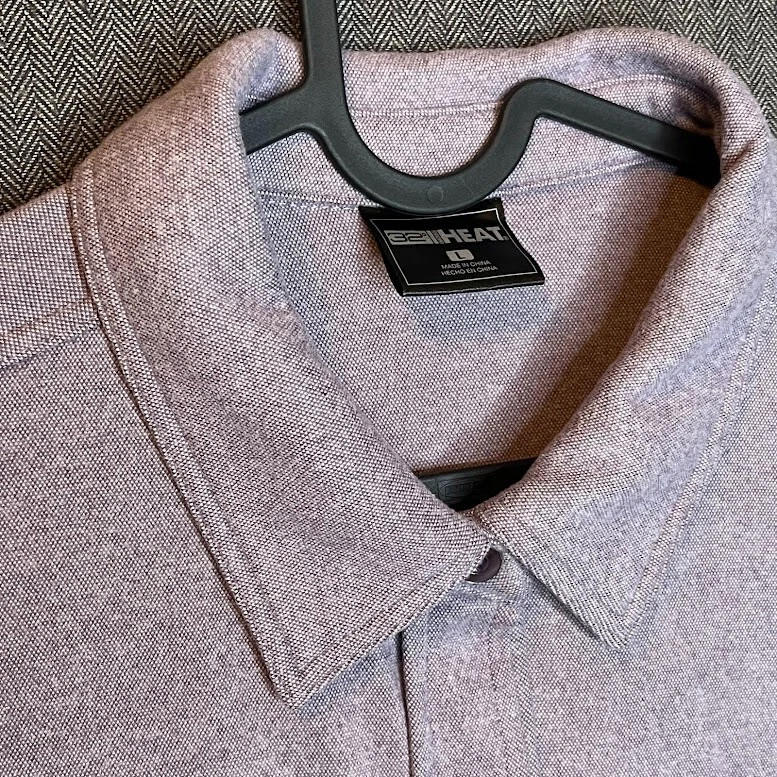 32 Degrees Shirt Men's L Purple Lilac Soft Warm Button Up Outdoor Casual Sport - Image 4 of 4