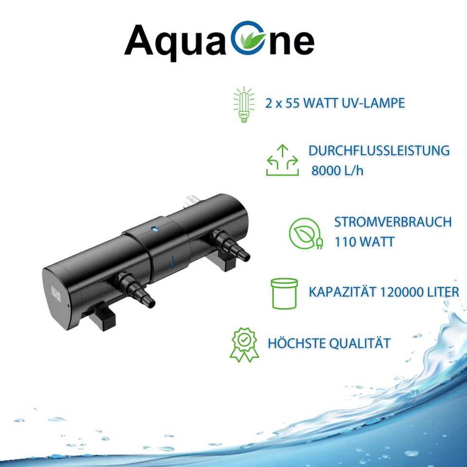 Teichfilter Set CBF550B Kammerfilter Pumpe 110W-UVC-Klärer bis 90000l AquaOne 81 - Bild 4 von 4