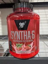 BSN Syntha-6 Protein 5LB Strawberry Milk Shake Protein Powder FREE SHIP Exp 2/27