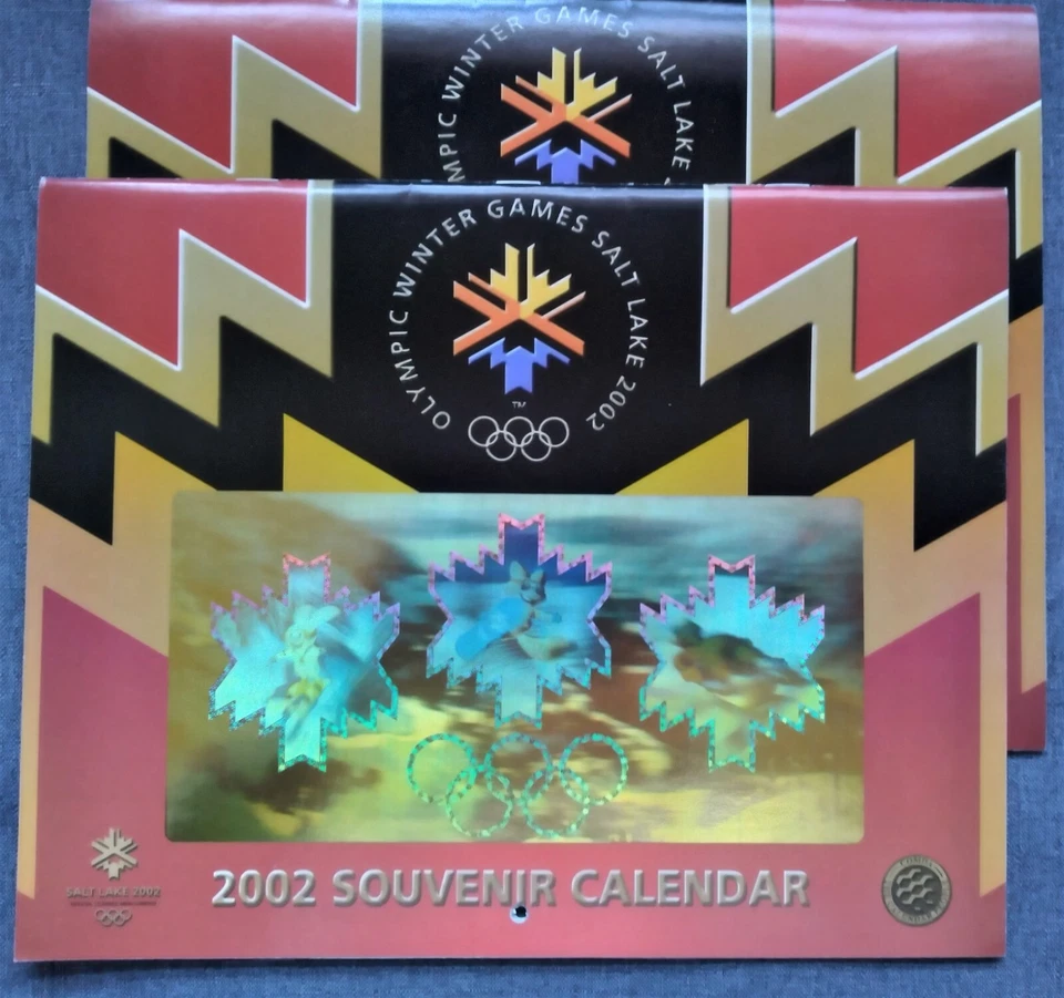 2002 Salt Lake Olympic Souvenirs Lot -  Calendars, CBC Pin, Stickers, Post Cards - Image 2 of 4
