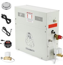 CGOLDENWALL 6KW Luxury Self-draining Steam Generator Shower Sauna Bath Home Stea