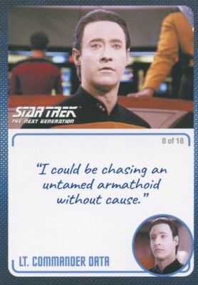 Star Trek TNG Archives & Inscriptions card #3 LT CMDR Data Variation 8 of 18