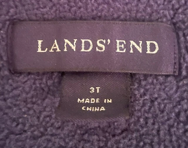 Boys Size 3T Red Hooded Fleece Lined Lands' End Jacket - Image 3 of 3