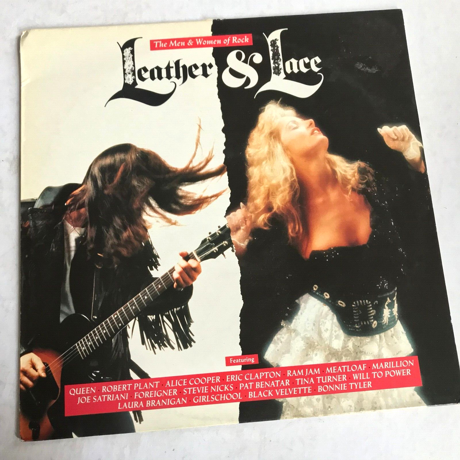 LEATHER & LACE Rock Compilation Vinyl LP ( Girlschool, Queen, Alice Cooper )