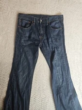 Levis 527 Jeans Mens 34x32 Blue Denim Boot Cut Cowboy Jeans