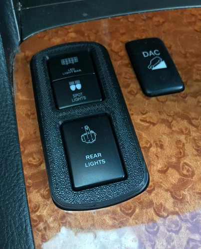 Lexus GX470/LX470 Console Dual Switch Plate 3D Printed