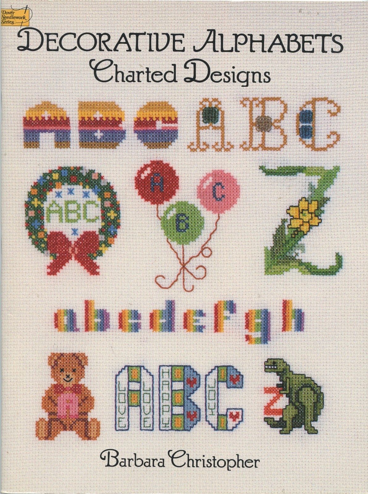 Dover Needlework Cross Stitch Decorative Alphabets Magazine Barbara Christopher