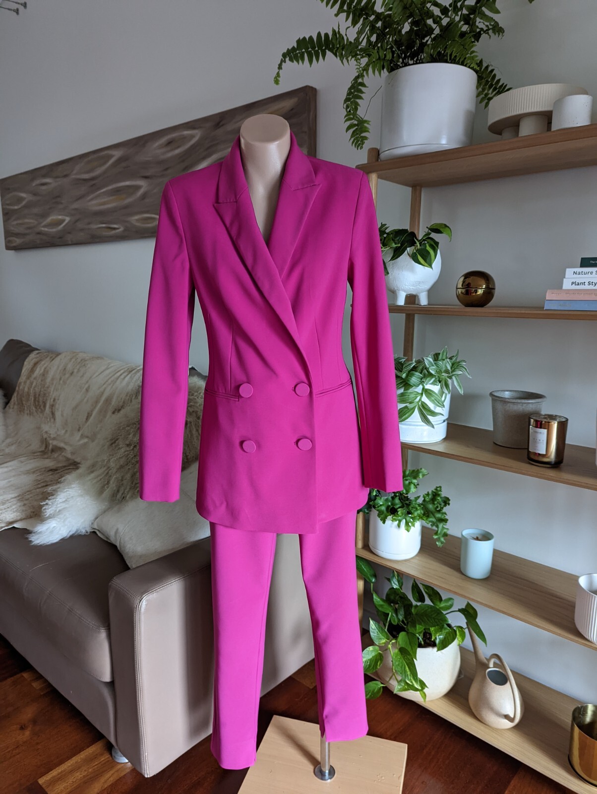 Witchery pink tapered pant and double breasted blazer… Gem