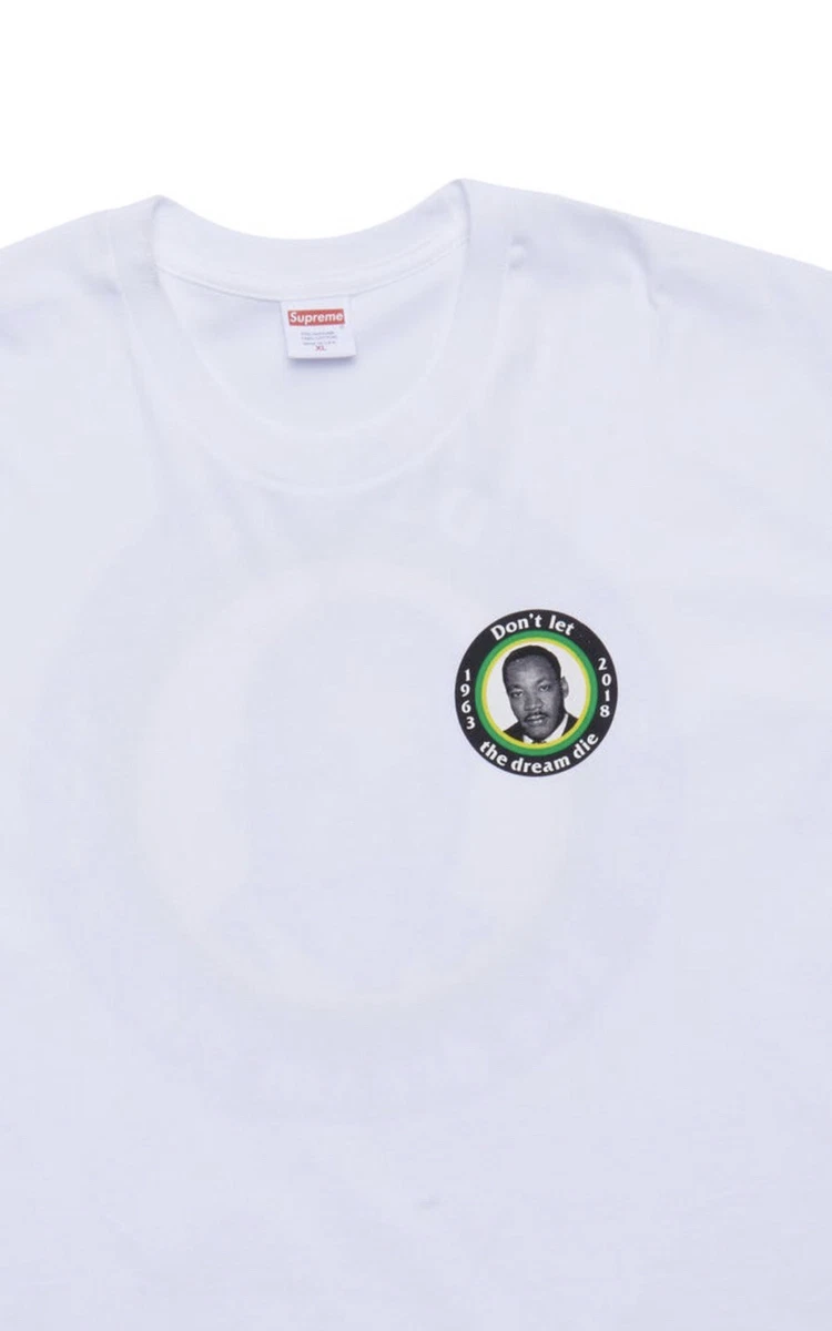 Supreme MLK Dream Tee Size M Medium White T Shirt 100% Authentic SS18