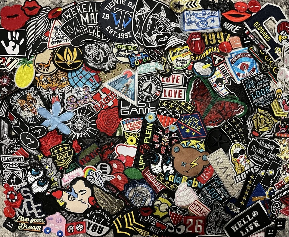 Lot of 20 Random Patches Mixing Iron-On and Sew-On - Image 3 of 3