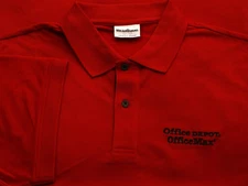 Office Depot OfficeMax Employee Uniform Polo Shirt, Aramark, Mens Size XL