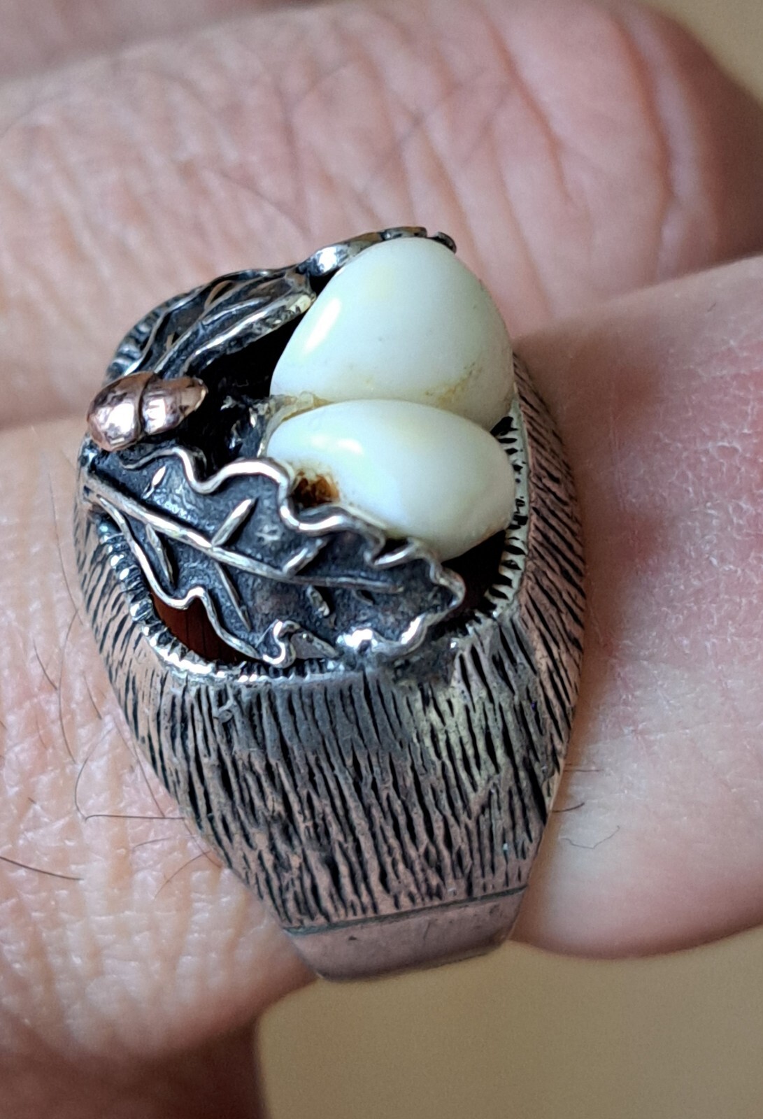 Antique Grandel Solid 835 Silver Ring Hunting Cos… - image 9