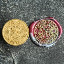 1X Sealing Wax Seal Stamp Letter Head 30mm Sun and Moon Magic Pattern Gift Decor