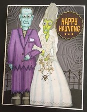 Halloween - Happy Haunting - Handmade card By DEE