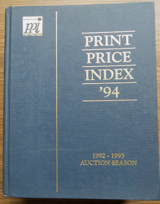 1994 PRINT PRICE INDEX VALUES 92-93 AUCTION SEASON - GORDON & LAWRENCE ART REF.