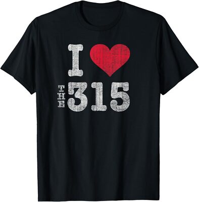 Trendy Syracuse 315 Area Code T Shirt Vintage Tee T-Shirt