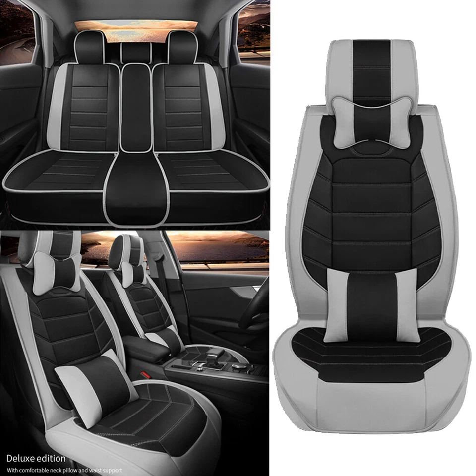Juego de funda de asiento de coche cojín delantero + trasero cuero de lujo para Ford F-250 SUPER DUTY Foto 2 de 4
