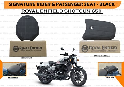 Royal Enfield Black ''Signature Rider & Passenger Seat For Shotgun 650''