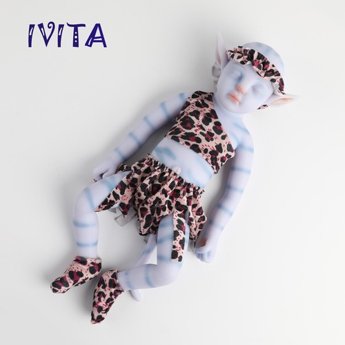 Handmade Full Body Silicone Avatar Girl 17''Lifelike Silicone Avatar Doll Gifts - Afbeelding 3 van 11