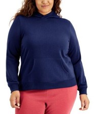 Ideology Women's Plus Size Pullover Hoodie, Indigo Sea Blue 3X NWT